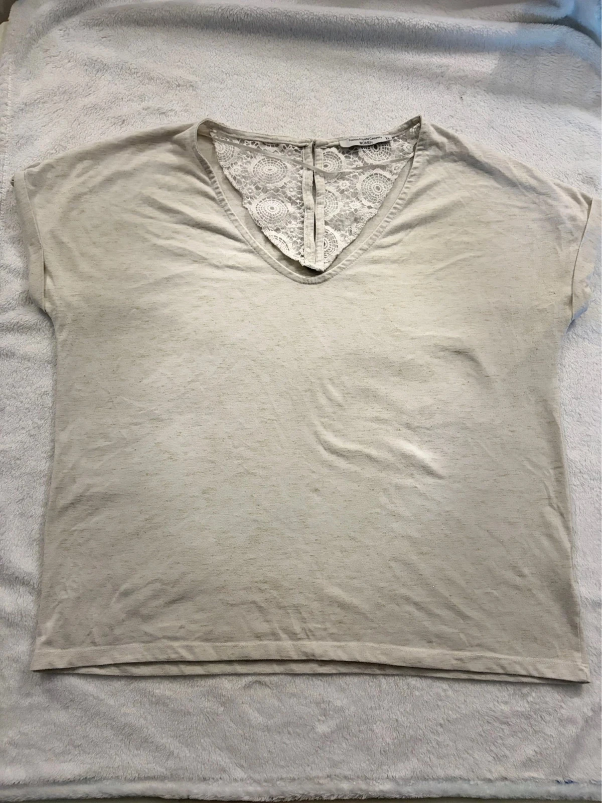 Teeshirt beige pailletée